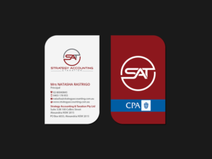 Business Card Design by Creations Box 2015 for STRATEGY ACCOUNTING & TAXATION  | Design: #19256047