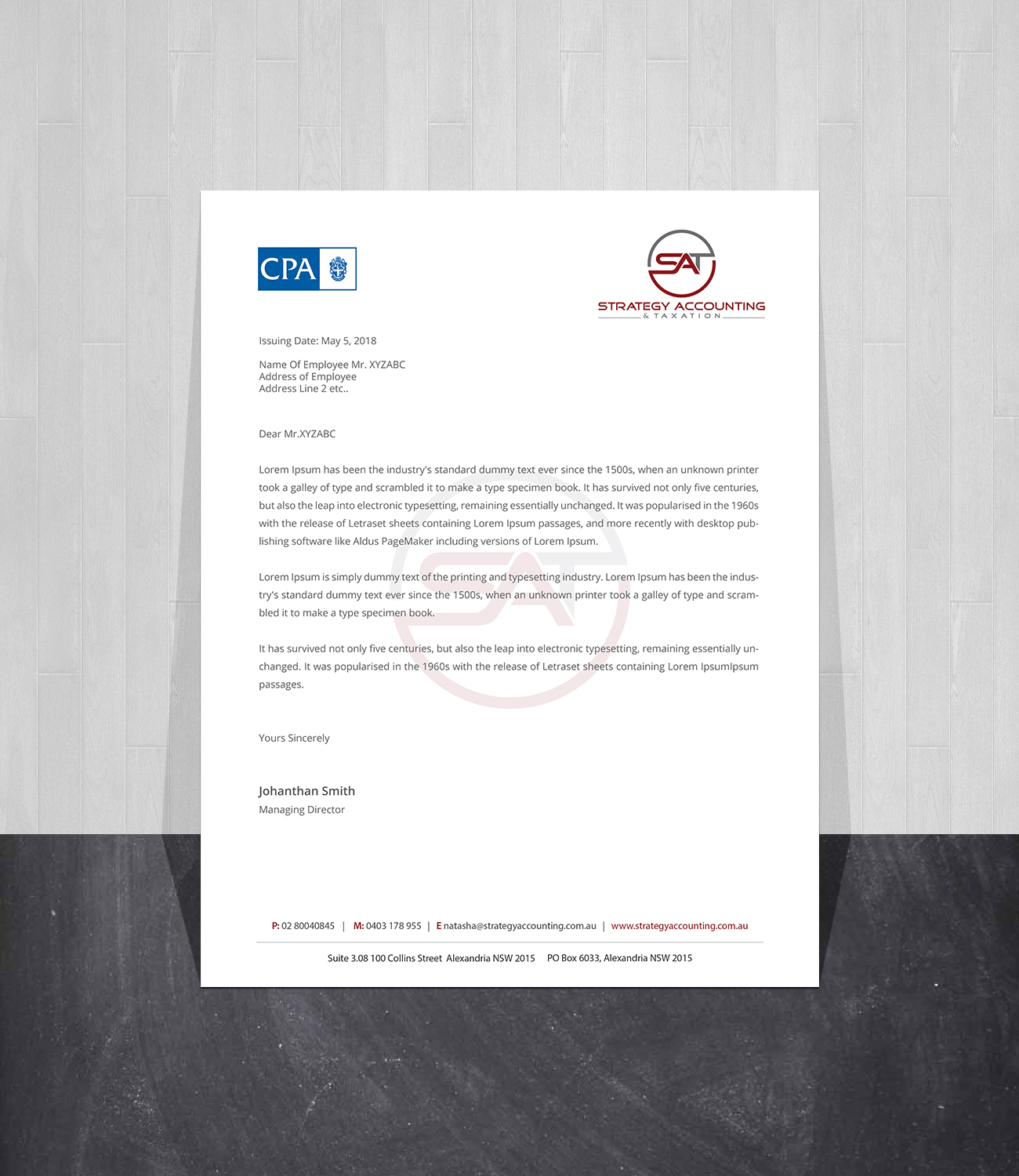 Business Card Design by Creations Box 2015 for STRATEGY ACCOUNTING & TAXATION  | Design #19265007