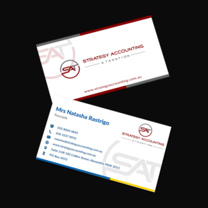 Design de Carte de Visite par Arif Pro pour STRATEGY ACCOUNTING & TAXATION  | Design #19260609