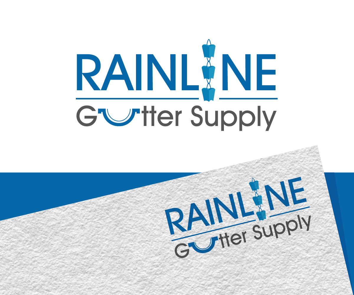 Logo Design by Jay Design for Rainline Gutter Supply | Design: #19263335