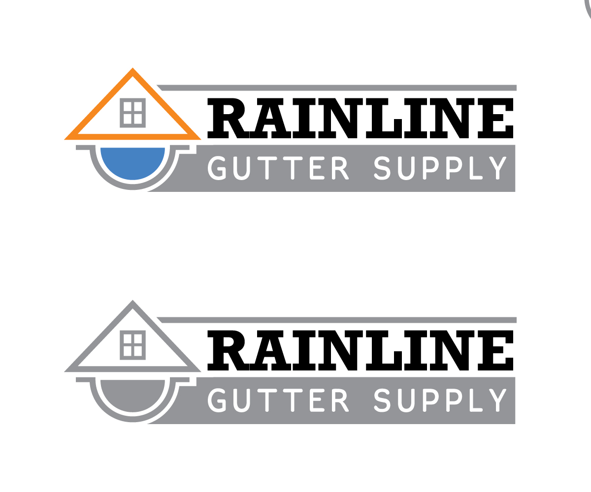 Logo Design by Tee and Eh? for Rainline Gutter Supply | Design #19267186