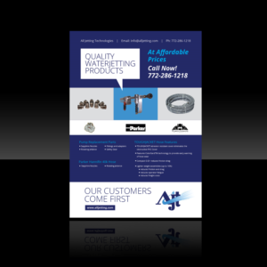 40k Ultra High Pressure Waterblasing Ad | Flyer Design by M K G