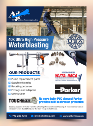 40k Ultra High Pressure Waterblasing Ad | Flyer-Design von TSU Creations