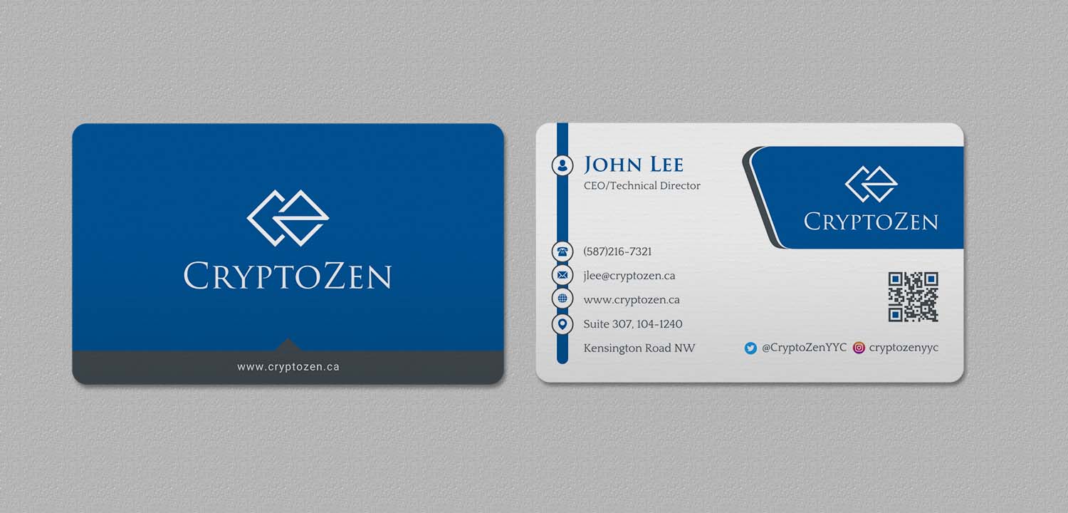Diseño de Tarjeta de Presentación por INDIAN_Ashok para CryptoZen | Diseño #19262088