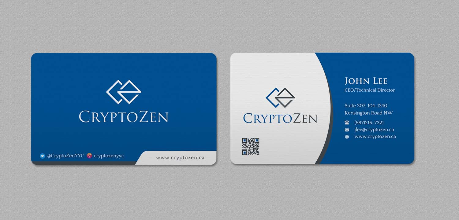 Diseño de Tarjeta de Presentación por INDIAN_Ashok para CryptoZen | Diseño #19262100