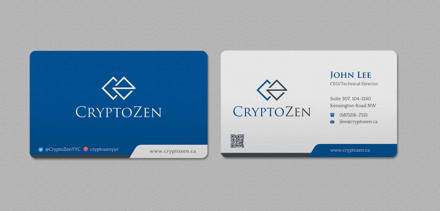 Diseño de Tarjeta de Presentación por INDIAN_Ashok para CryptoZen | Diseño #19262104