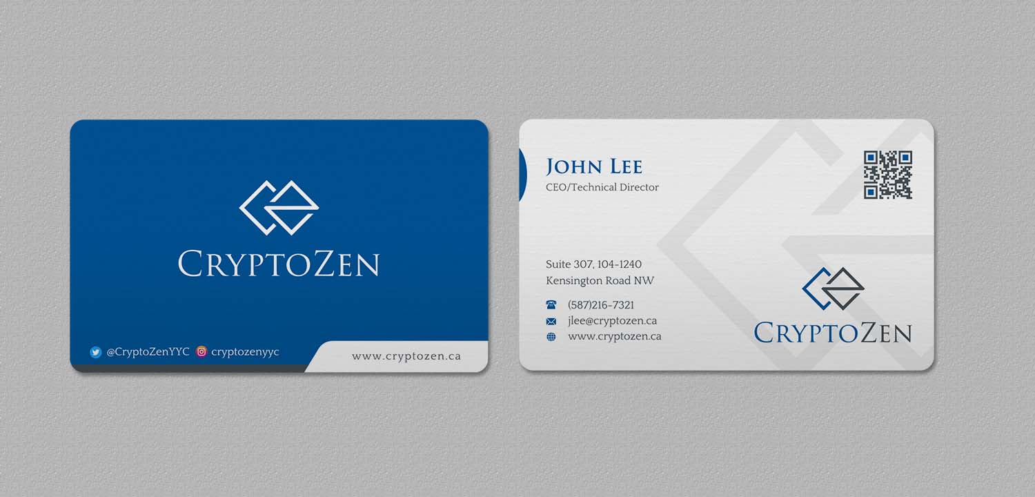 Diseño de Tarjeta de Presentación por INDIAN_Ashok para CryptoZen | Diseño #19262106