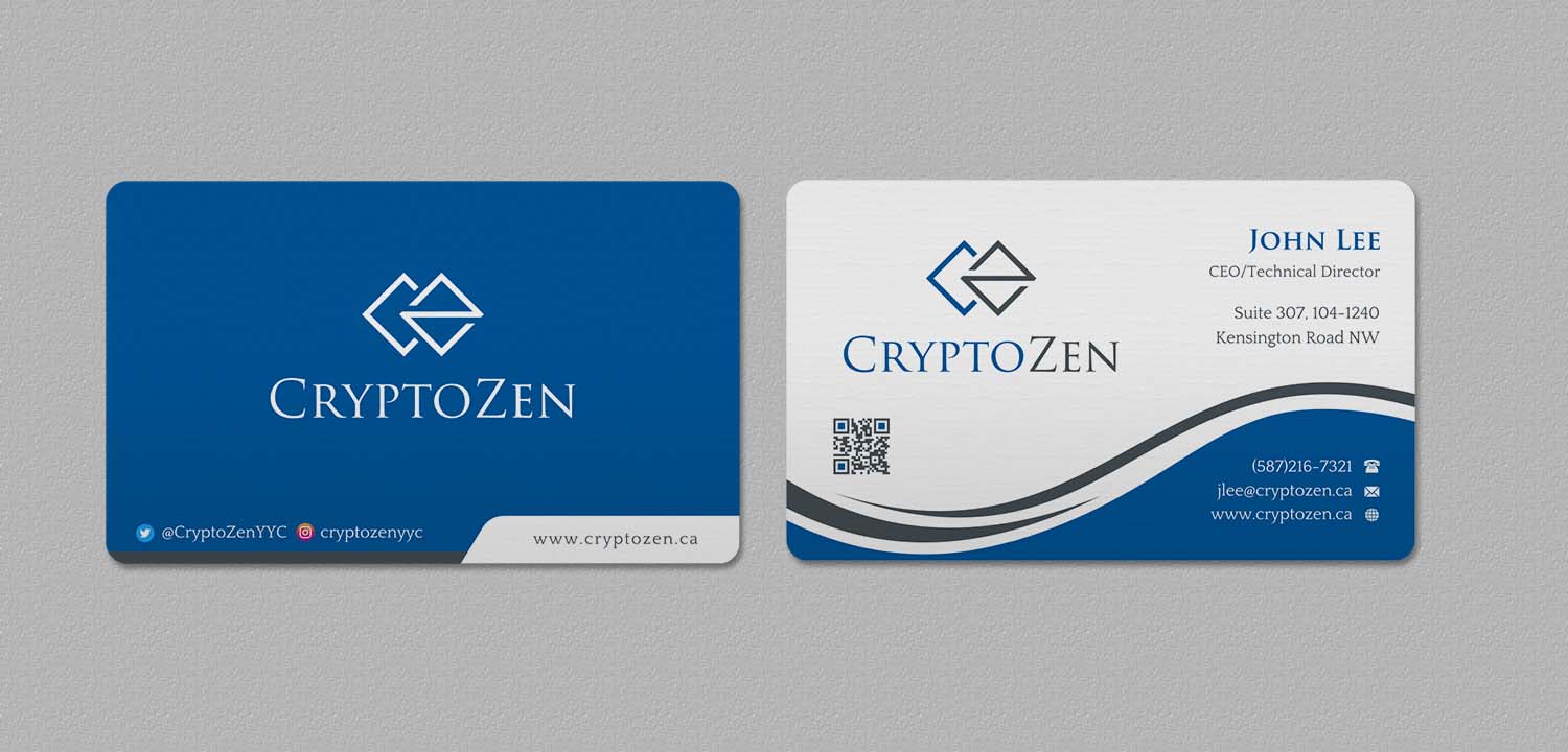 Diseño de Tarjeta de Presentación por INDIAN_Ashok para CryptoZen | Diseño #19262108