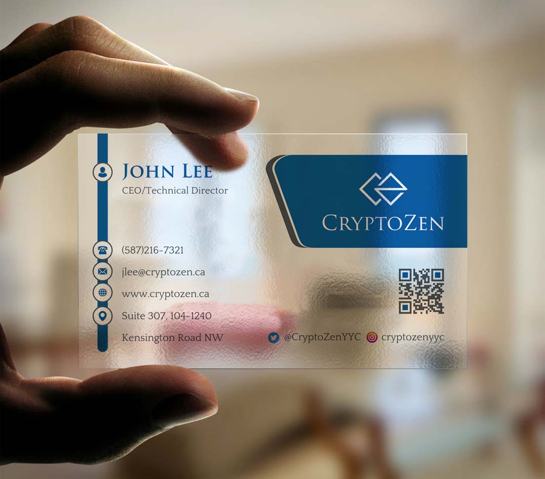Business Card Design by INDIAN_Ashok for CryptoZen | Design #19262157