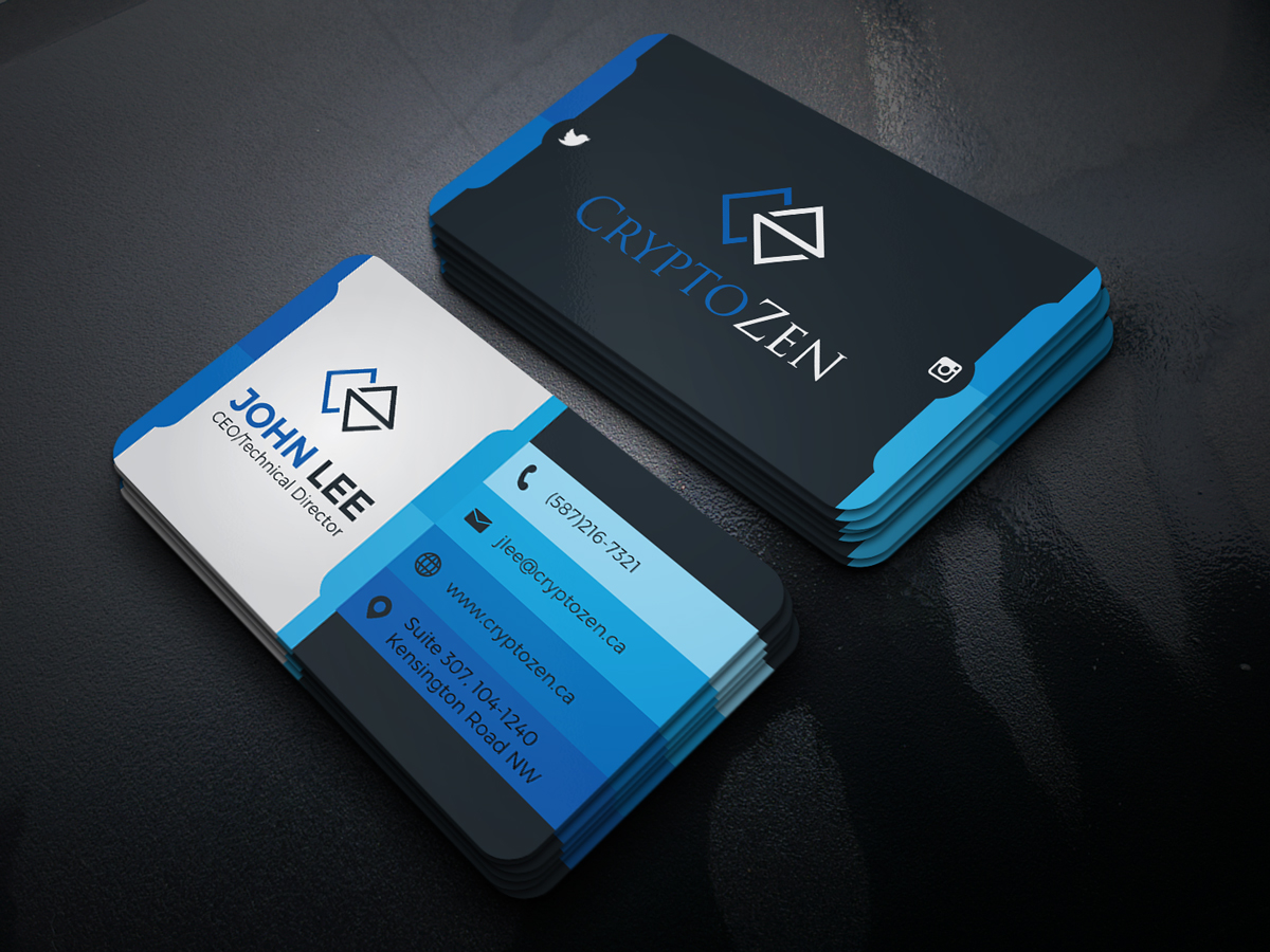 Business Card Design by JK18 for CryptoZen | Design #19261185