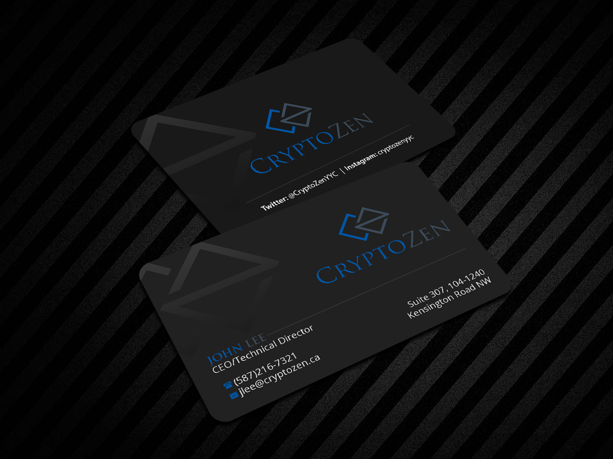 Business Card Design by Creations Box 2015 for CryptoZen | Design #19267129
