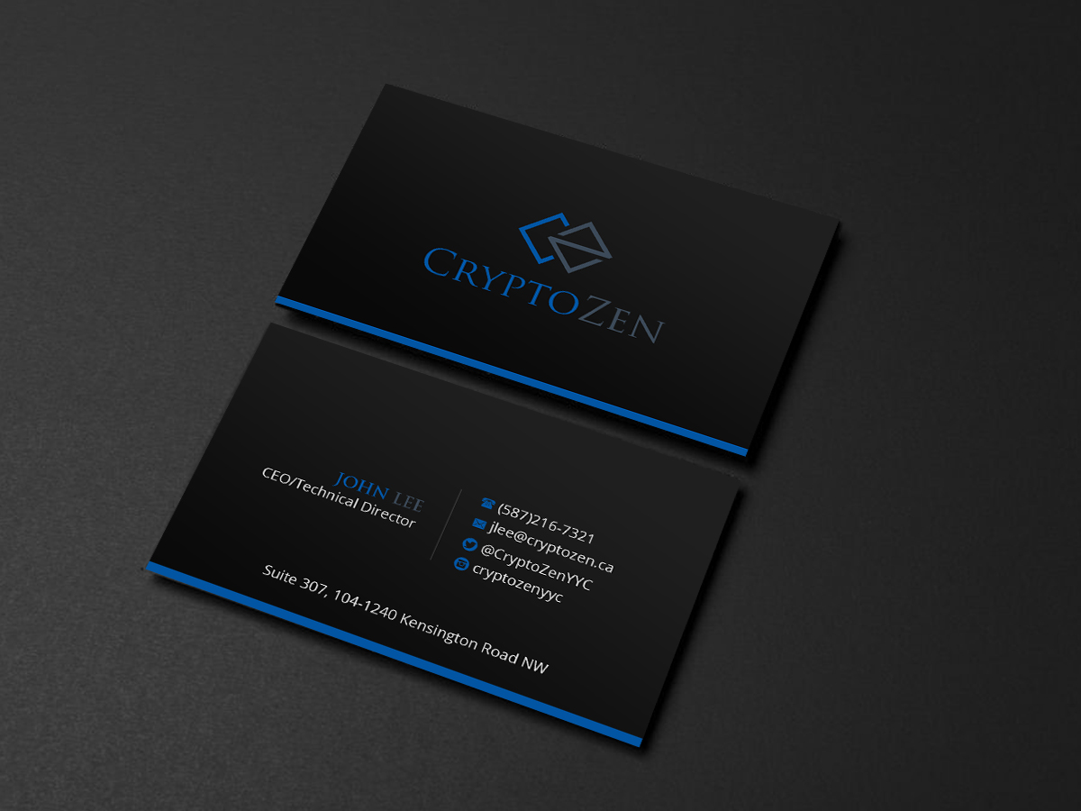 Business Card Design by Creations Box 2015 for CryptoZen | Design #19267130