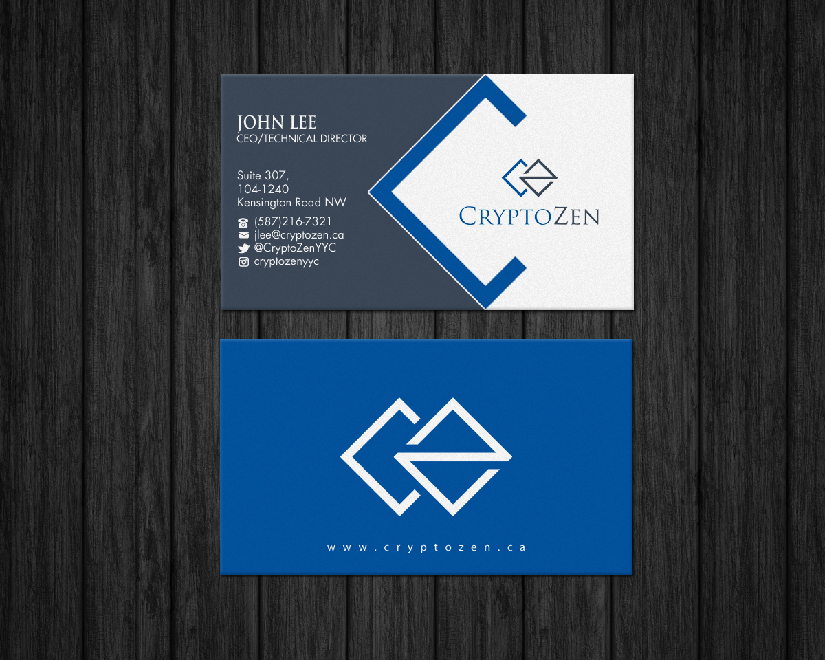 Visitenkarten-Design von Brand aid für CryptoZen | Design #19260441