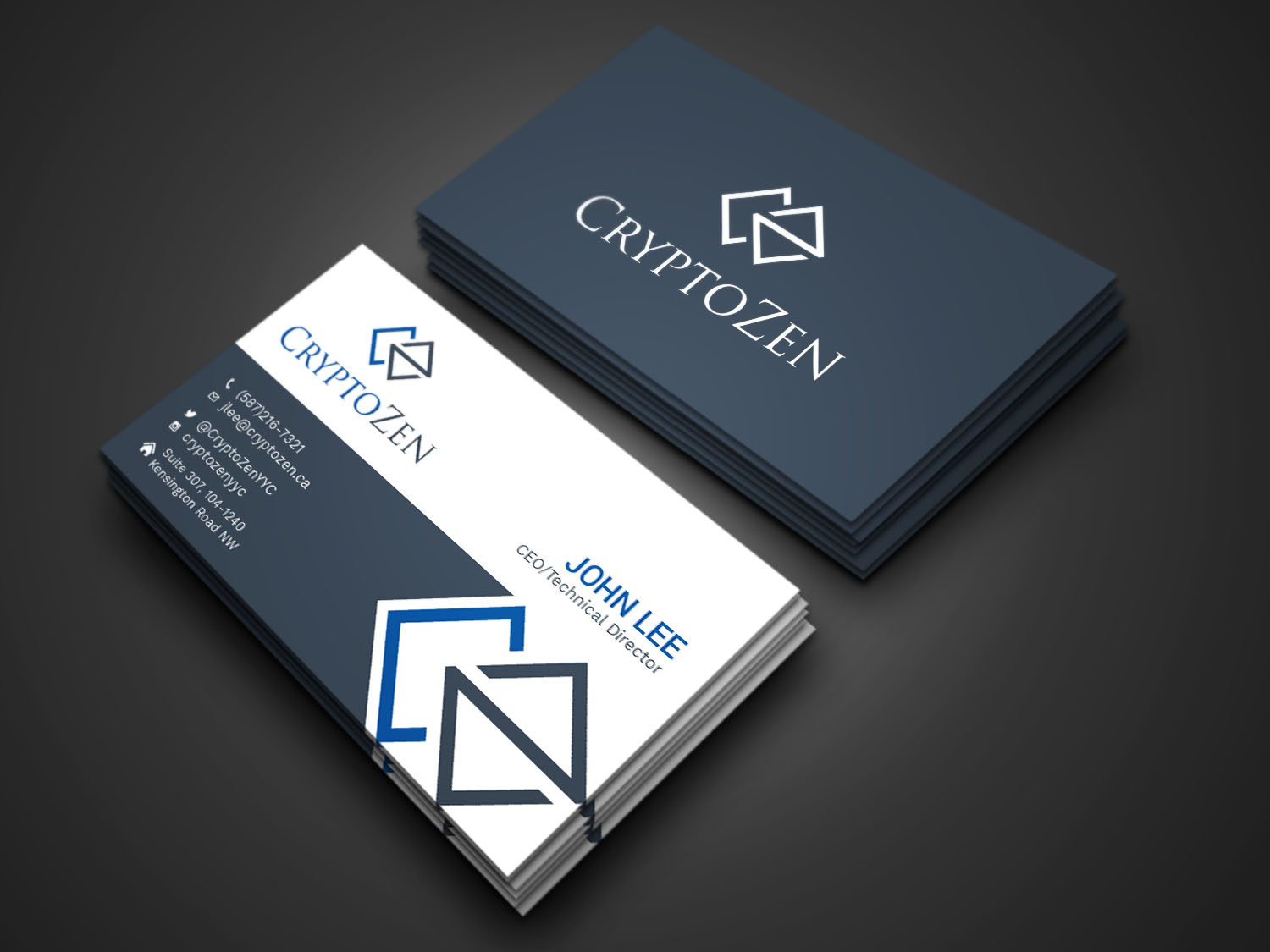Business Card Design by Tripti Ranjan Gain for CryptoZen | Design #19260843