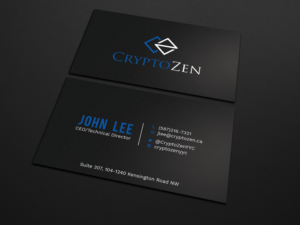 Business Card Design by Tripti Ranjan Gain for CryptoZen | Design: #19260877