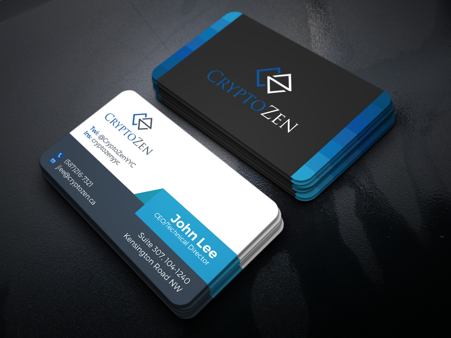 Business Card Design by Tripti Ranjan Gain for CryptoZen | Design #19260892