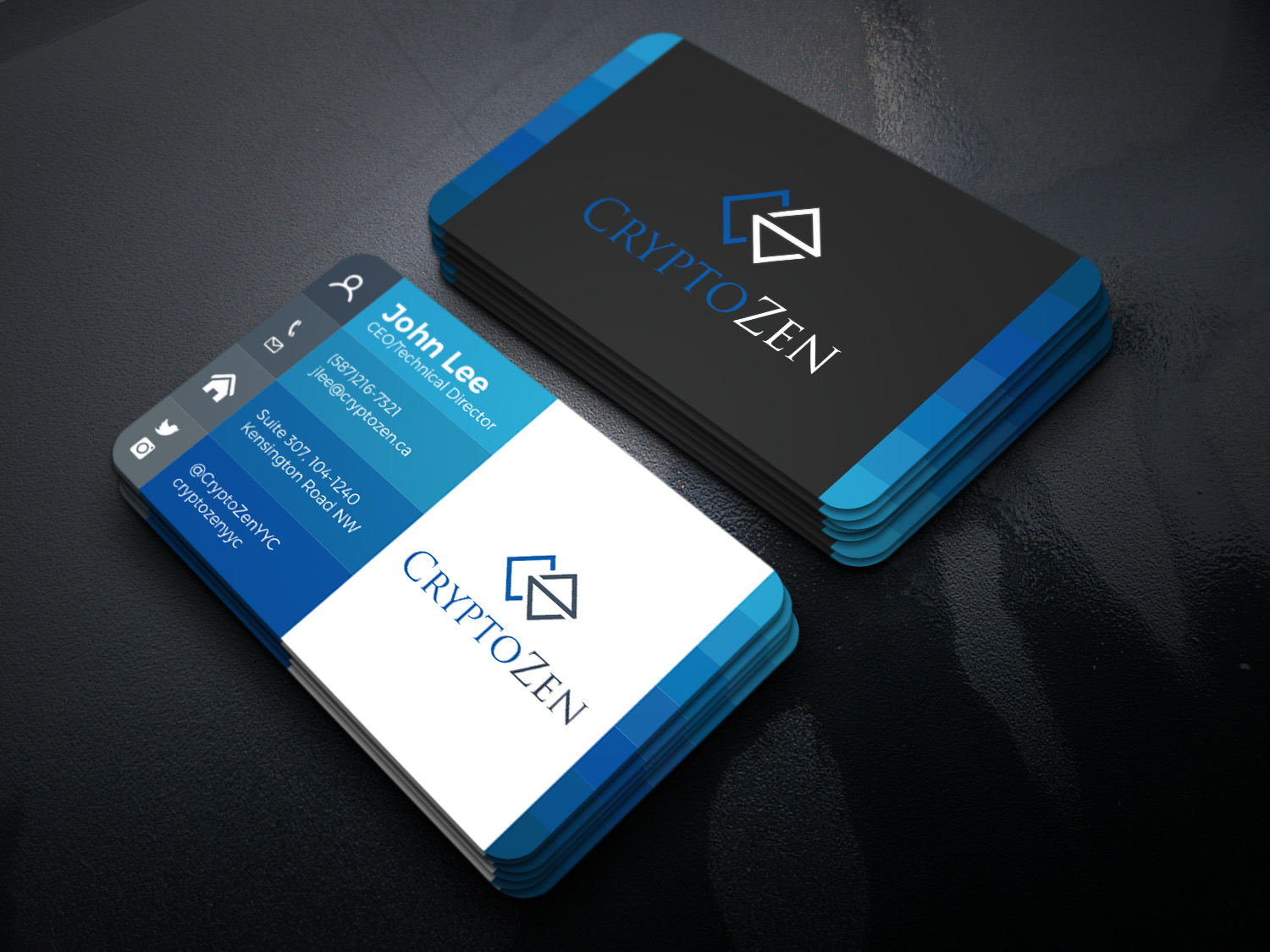 Business Card Design by Tripti Ranjan Gain for CryptoZen | Design #19260894