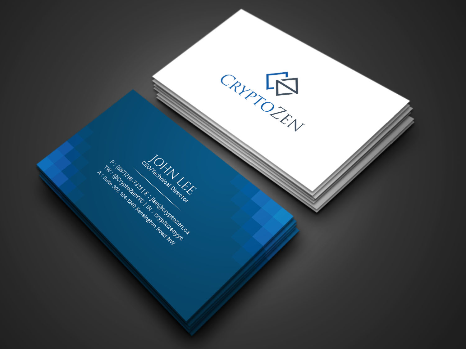 Business Card Design by Tripti Ranjan Gain for CryptoZen | Design #19263117