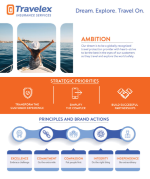 Travelex Corporate Vision Mission Statement Infographic | Infographic Design by alessandroevge