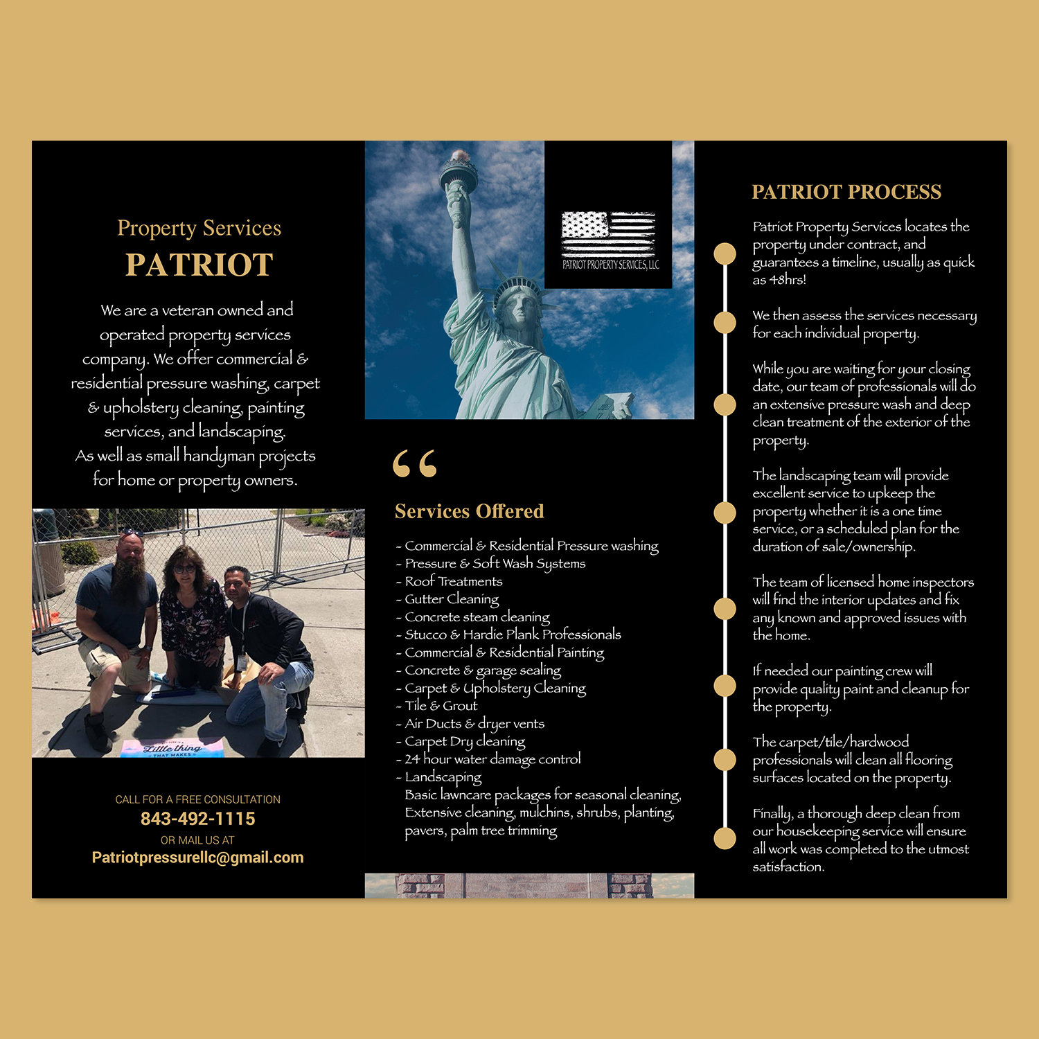 Brochure Design by workshekhar755 for Patriot Property Services, LLC  | Design #19267530