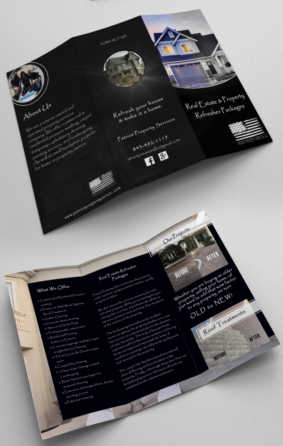 Brochure Design by Kowzi for Patriot Property Services, LLC  | Design #19268060
