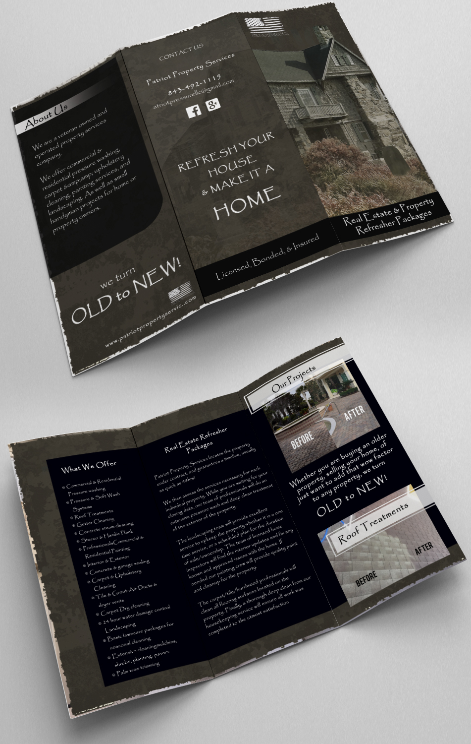 Brochure Design by Kowzi for Patriot Property Services, LLC  | Design #19268401