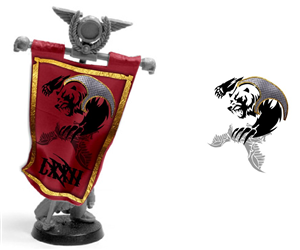 Artistic logo for a collection of Space Marine models