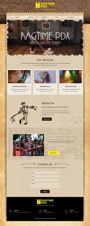 Web Design by pb for Ragtime PDX | Design: #19277293