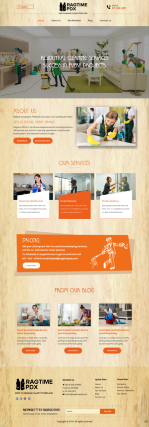 Web Design by pb for Ragtime PDX | Design: #19277295