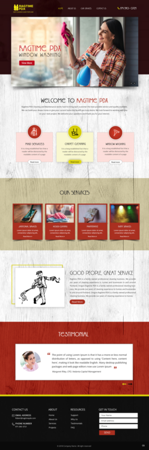 Web Design by pb for Ragtime PDX | Design: #19277299