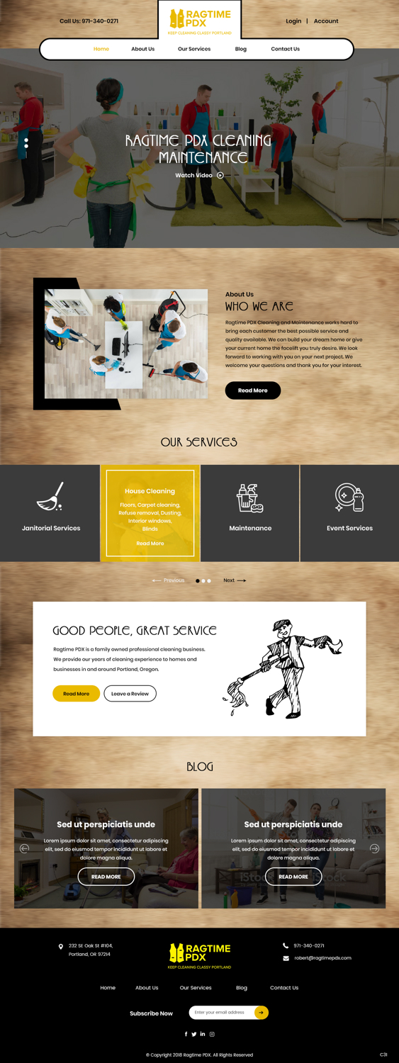 Web-Design von pb für Ragtime PDX | Design #19277310