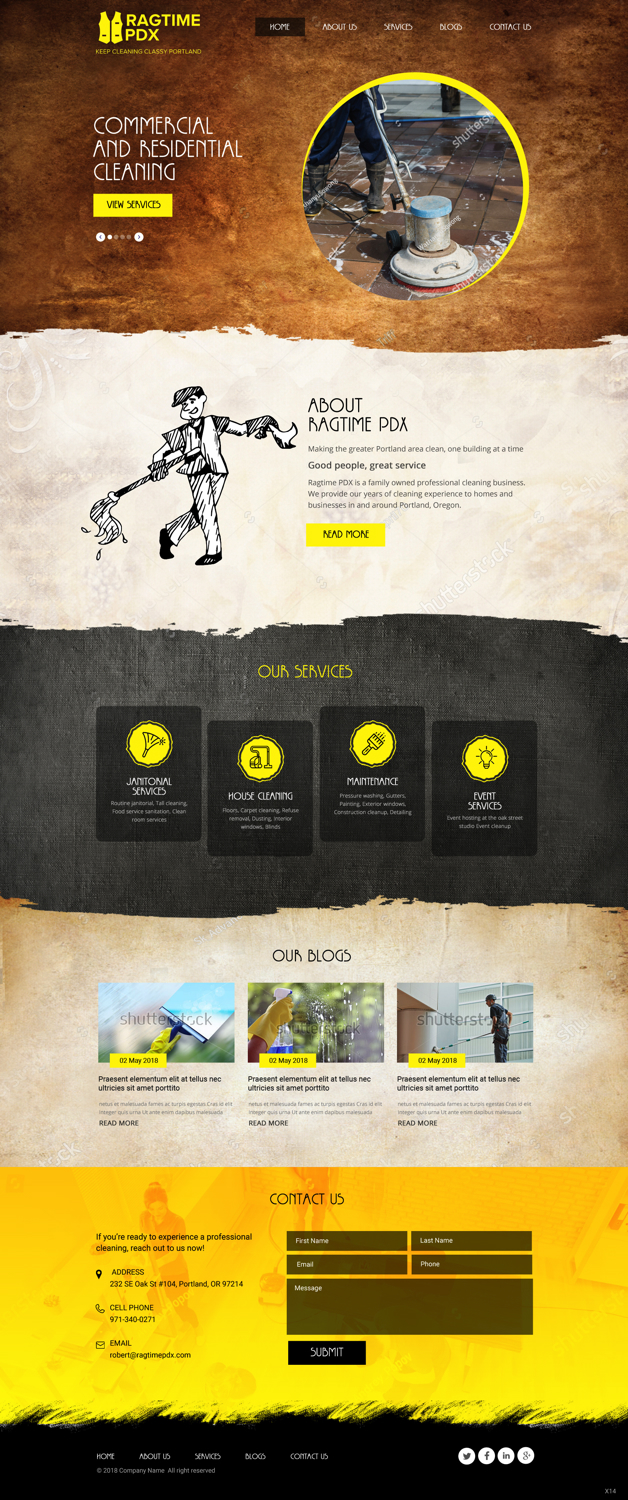 Diseño Web por pb para Ragtime PDX | Diseño #19286894