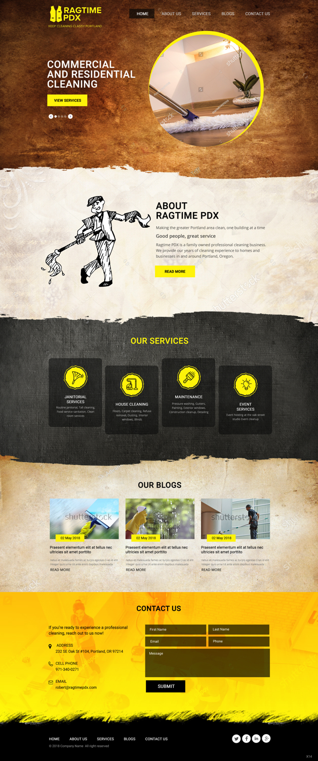 Web Design by pb for Ragtime PDX | Design #19286895