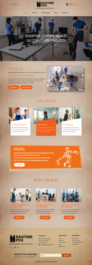 Web Design by pb for Ragtime PDX | Design: #19389481