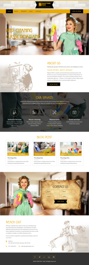 Web Design by rightway for Ragtime PDX | Design: #19277317