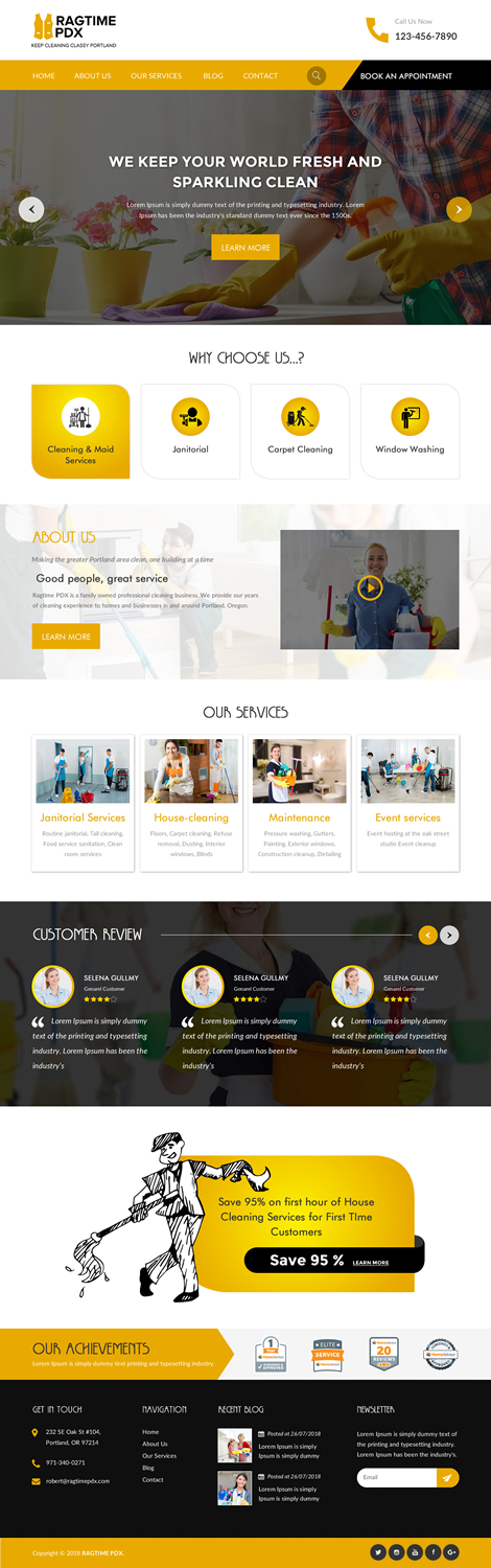 Web-Design von rightway für Ragtime PDX | Design #19277319