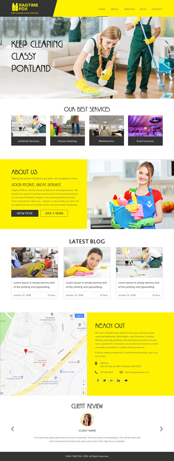 Web Design by rightway for Ragtime PDX | Design #19277327