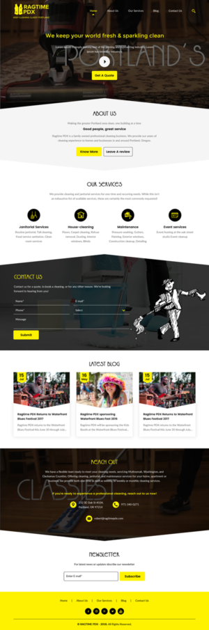 Web Design by rightway for Ragtime PDX | Design: #19383648