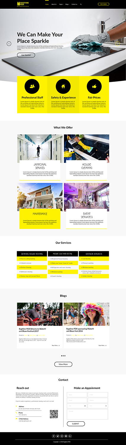 Web Design par bdesigner9 pour Ragtime PDX | Design #19447179
