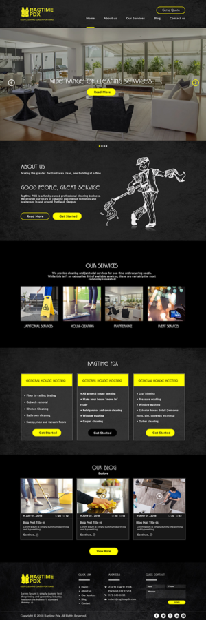 Diseño Web por bdesigner9 para Ragtime PDX | Diseño #19468507