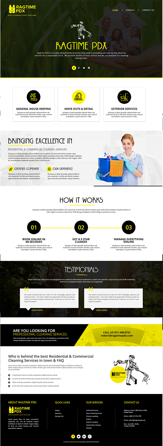 Web Design by Bilalshafique700 for Ragtime PDX | Design #19313107