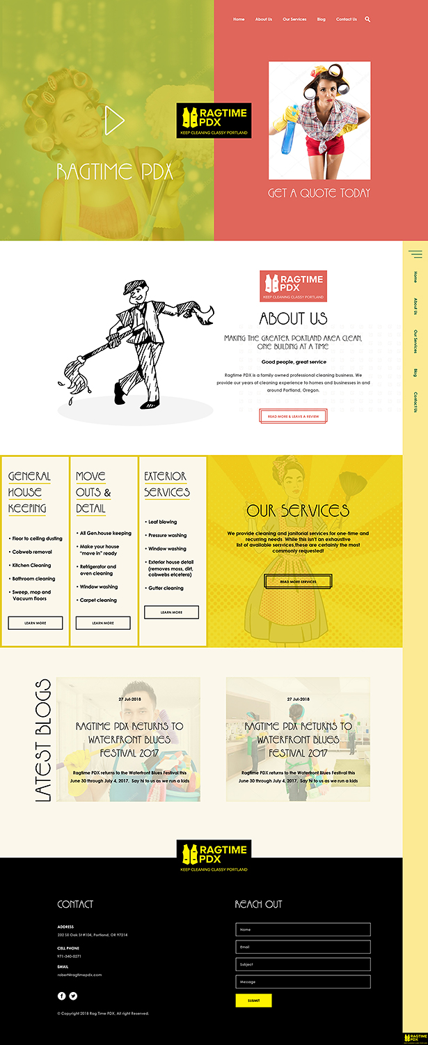 Web Design by PiXthemes for Ragtime PDX | Design #19303489