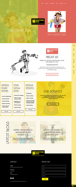 Diseño Web por PiXthemes para Ragtime PDX | Diseño #19303489