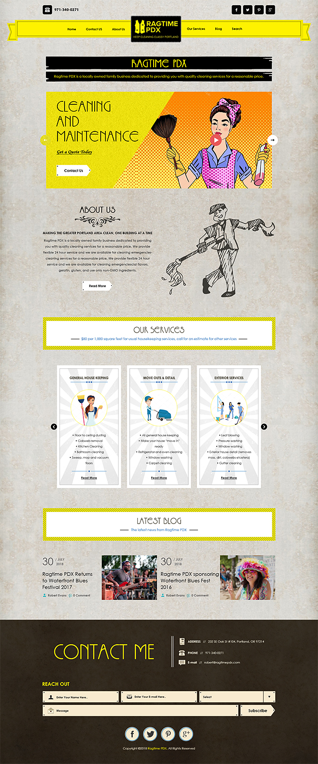 Web Design by PiXthemes for Ragtime PDX | Design #19311873
