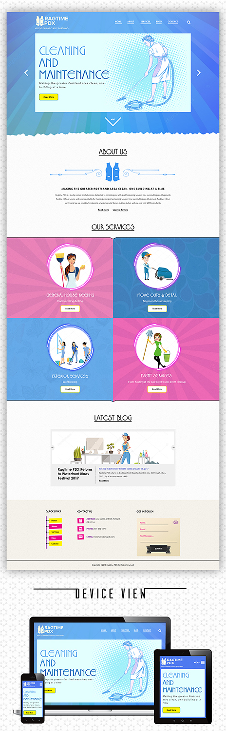 Web Design by PiXthemes for Ragtime PDX | Design #19313126