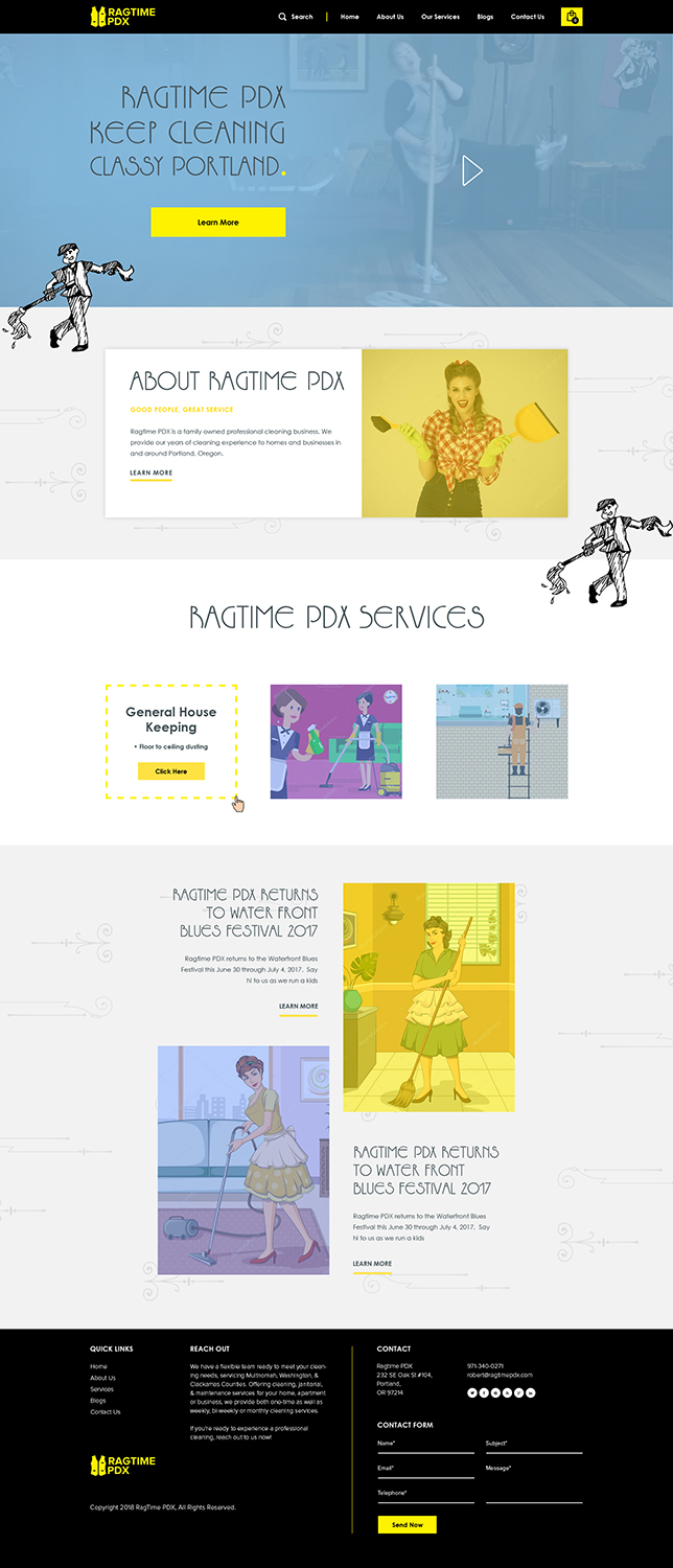 Web Design by PiXthemes for Ragtime PDX | Design #19321209