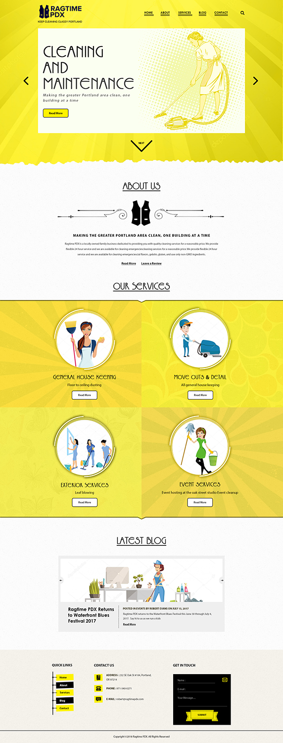 Web Design by PiXthemes for Ragtime PDX | Design #19391611