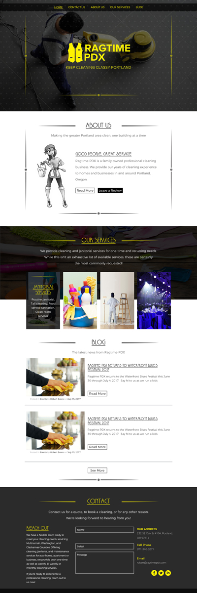 Web Design by MuhammadHussnain for Ragtime PDX | Design #19312962