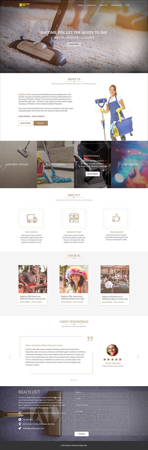 Web Design by Toan for Ragtime PDX | Design #19270731