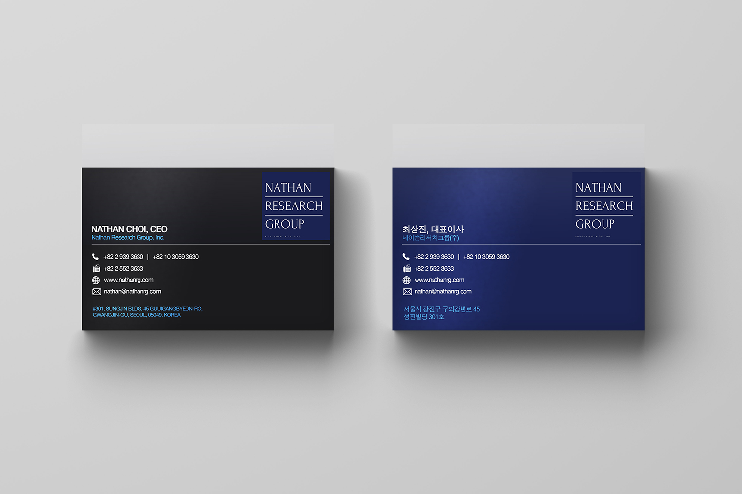 Business Card Design by Noor Ashraf for Nathan Research Group, Inc. | Design #19309956